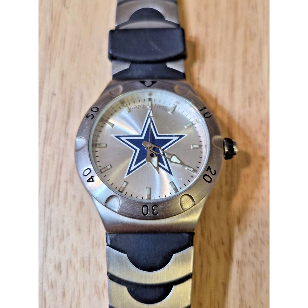 NEW! Game Time Dallas Cowboys Men's Silver & Blue Quartz Watch NFL Licensed